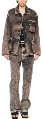 (W) MIU MIU SS23 大理石印花丹寧外套 女士 - 黑色 GWB174-121H-F0002 Lookbook (W) MIU MIU SS23 大理石印花丹寧外套 女士 - 黑色 GWB174-121H-F0002