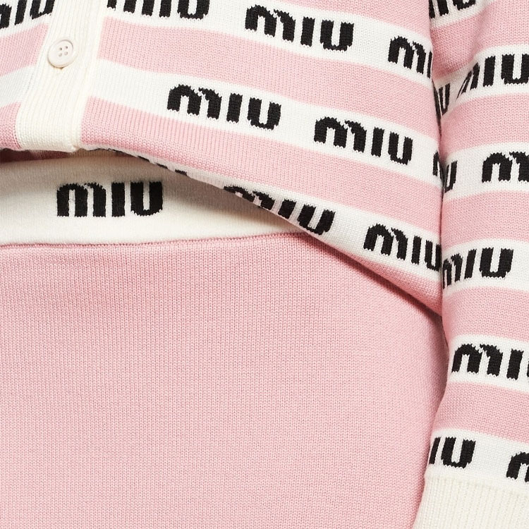 Details for (W) MIU MIU 2023春夏粉色提花字母修身迷你裙 时尚 MMG402-1V8X-F0D8U