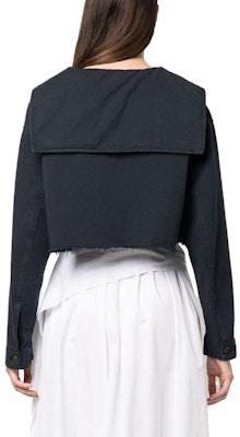 (W) MIU MIU SS23 徽標流蘇短版外套 女款 深夜藍 ML902-12L9-F0008-S-231 Shop (W) MIU MIU SS23 徽標流蘇短版外套 女款 深夜藍 ML902-12L9-F0008-S-231