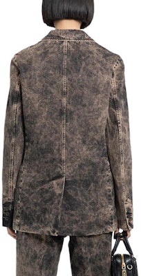 (Women) MIU MIU SS23 Washed Single-Breasted Long Sleeve Blazer Jacket Women Black. GWG126-121H-F0002 Purchase (Women) MIU MIU SS23 Washed Single-Breasted Long Sleeve Blazer Jacket Women Black. GWG126-121H-F0002