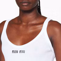 Details for (W) MIU MIU SS23 白色LOGO印花針織背心女款 MMV075-12ZL-F0009-S-231
