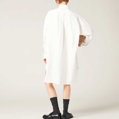 (W) MIU MIU SS23 女士白色长袖连衣裙带标志补丁 MF5023-1XLJ-F0009-S-232 Shop (W) MIU MIU SS23 女士白色长袖连衣裙带标志补丁 MF5023-1XLJ-F0009-S-232