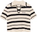 Order (W) MIU MIU SS24 米白色拼色条纹针织短袖上衣 MML875-138S-F0UBO-SOOO
