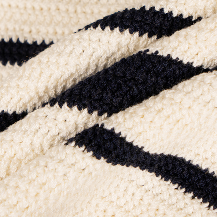 Details for (W) MIU MIU SS24 米白色拼色条纹针织短袖上衣 MML875-138S-F0UBO-SOOO