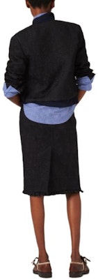 (Women) MIU MIU SS24 Black Floral Letter Print Zip-Up Cropped Jacket. MH1929-1431-F0002-S-OOO Shop (Women) MIU MIU SS24 Black Floral Letter Print Zip-Up Cropped Jacket. MH1929-1431-F0002-S-OOO