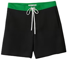 (Women) MIU MIU SS24 Black Logo Drawstring Elastic Waist Casual Shorts. MP1788-14N6-F0T81-S-OOO (Women) MIU MIU SS24 Black Logo Drawstring Elastic Waist Casual Shorts. MP1788-14N6-F0T81-S-OOO