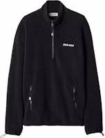 Order (Women) MIU MIU SS24 Black Logo Fleece Zip High-Neck Sweatshirt. MJL043-15V3-F0002-S-OOO
