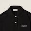 Purchase (W) MIU MIU SS24 Baju Polo Hitam Lengan Pendek dengan Sulaman Logo. MJN535-14RW-F0002-S-OOO