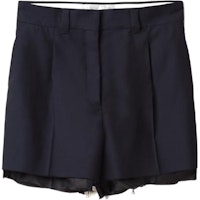 (Women) MIU MIU SS24 Blue Casual Shorts with Logo Embroidery & Zip Pockets. MP1751-11AD-F0008-S-OOO (Women) MIU MIU SS24 Blue Casual Shorts with Logo Embroidery & Zip Pockets. MP1751-11AD-F0008-S-OOO