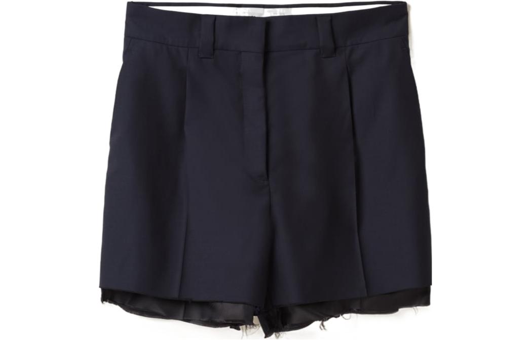 (Women) MIU MIU SS24  Blue Casual Shorts with Logo Embroidery & Zip Pockets. MP1751-11AD-F0008-S-OOO 圖 2