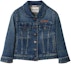 Order (Women) MIU MIU SS24 Blue Denim Jacket with Logo Embroidery and Buttons. GWB224-15UJ-F0008-S-OOO