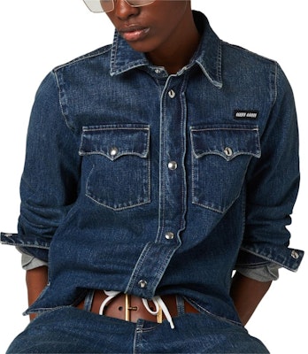 (W) MIU MIU SS24 Baju Denim Lengan Panjang Biru GWC113-140F-F0008-S-OOO Purchase (W) MIU MIU SS24 Baju Denim Lengan Panjang Biru GWC113-140F-F0008-S-OOO