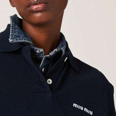 (W) MIU MIU SS24 Baju Denim Lengan Panjang Biru GWC113-140F-F0008-S-OOO Sizing (W) MIU MIU SS24 Baju Denim Lengan Panjang Biru GWC113-140F-F0008-S-OOO