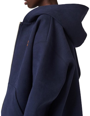 (Women) MIU MIU SS24 Blue Hoodie with Logo Print and Zip-up Design. ML1064-15EG-F0008-S-OOO Details for (Women) MIU MIU SS24 Blue Hoodie with Logo Print and Zip-up Design. ML1064-15EG-F0008-S-OOO