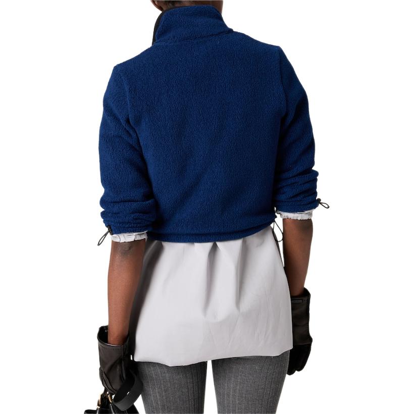 Shop (W) MIU MIU SS24藍色Logo刺繡拉鍊短版外套。 MJL041-15V3-F0008-S-OOO