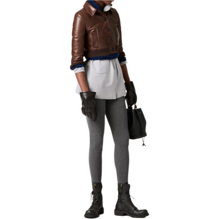 Purchase (W) MIU MIU SS24藍色Logo刺繡拉鍊短版外套。 MJL041-15V3-F0008-S-OOO