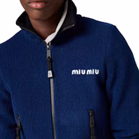 Details for (W) MIU MIU SS24藍色Logo刺繡拉鍊短版外套。 MJL041-15V3-F0008-S-OOO