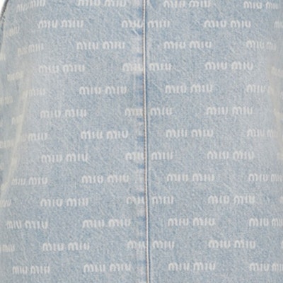 (W) MIU MIU SS24 藍色Logo印花方領吊帶迷你連身裙 GWA209-14HT-F0013-S-000 Purchase (W) MIU MIU SS24 藍色Logo印花方領吊帶迷你連身裙 GWA209-14HT-F0013-S-000