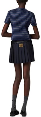 (W) MIU MIU SS24 Kaos Biru Motif Garis Logo Lengan Pendek Casual. MJN467-14EU-F0008-S-231 Purchase (W) MIU MIU SS24 Kaos Biru Motif Garis Logo Lengan Pendek Casual. MJN467-14EU-F0008-S-231