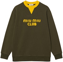 (Women) MIU MIU SS24 Camouflage Embroidered Letter Print Pullover Sweatshirt. MJL906-12HF-F0O4J-S-231 (Women) MIU MIU SS24 Camouflage Embroidered Letter Print Pullover Sweatshirt. MJL906-12HF-F0O4J-S-231