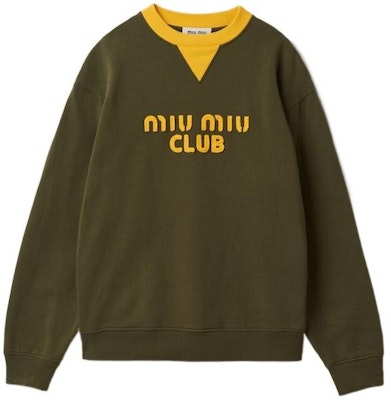 (Women) MIU MIU SS24 Camouflage Embroidered Letter Print Pullover Sweatshirt. MJL906-12HF-F0O4J-S-231 Order (Women) MIU MIU SS24 Camouflage Embroidered Letter Print Pullover Sweatshirt. MJL906-12HF-F0O4J-S-231