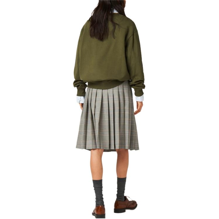 Shop (Women) MIU MIU SS24  Camouflage Embroidered Letter Print Pullover Sweatshirt. MJL906-12HF-F0O4J-S-231