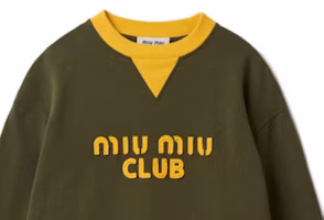 Purchase (Women) MIU MIU SS24 Camouflage Embroidered Letter Print Pullover Sweatshirt. MJL906-12HF-F0O4J-S-231