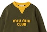 Purchase (Women) MIU MIU SS24 Camouflage Embroidered Letter Print Pullover Sweatshirt. MJL906-12HF-F0O4J-S-231