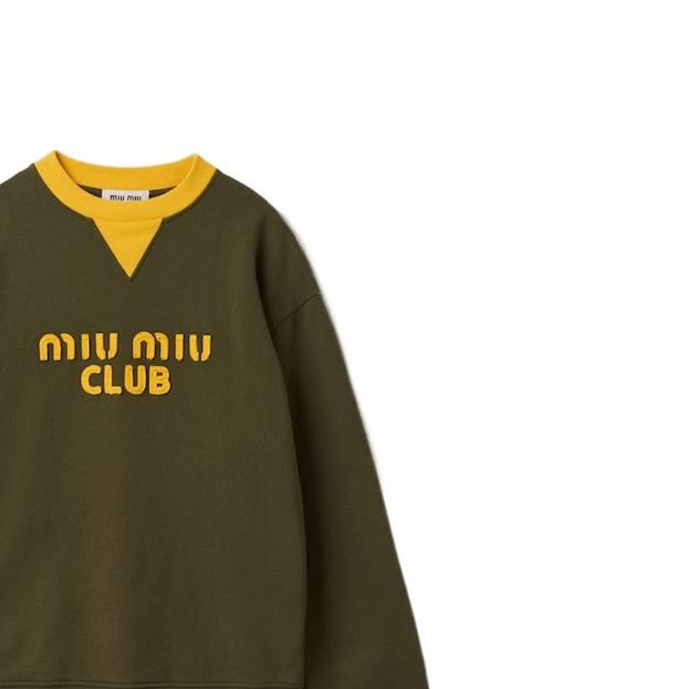 Details for (Women) MIU MIU SS24  Camouflage Embroidered Letter Print Pullover Sweatshirt. MJL906-12HF-F0O4J-S-231