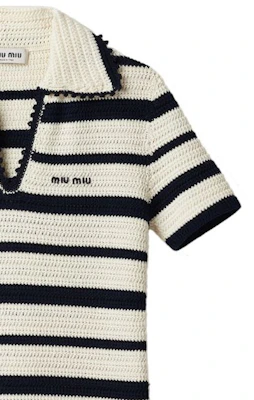 (W) MIU MIU 春夏24彩色条纹针织迷你连衣裙米白色. MMA844-138S-F0UB0-S-OOO Details for (W) MIU MIU 春夏24彩色条纹针织迷你连衣裙米白色. MMA844-138S-F0UB0-S-OOO