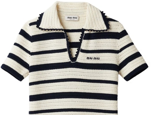 (W) MIU MIU 春夏24彩色条纹针织迷你连衣裙米白色. MMA844-138S-F0UB0-S-OOO Sizing (W) MIU MIU 春夏24彩色条纹针织迷你连衣裙米白色. MMA844-138S-F0UB0-S-OOO