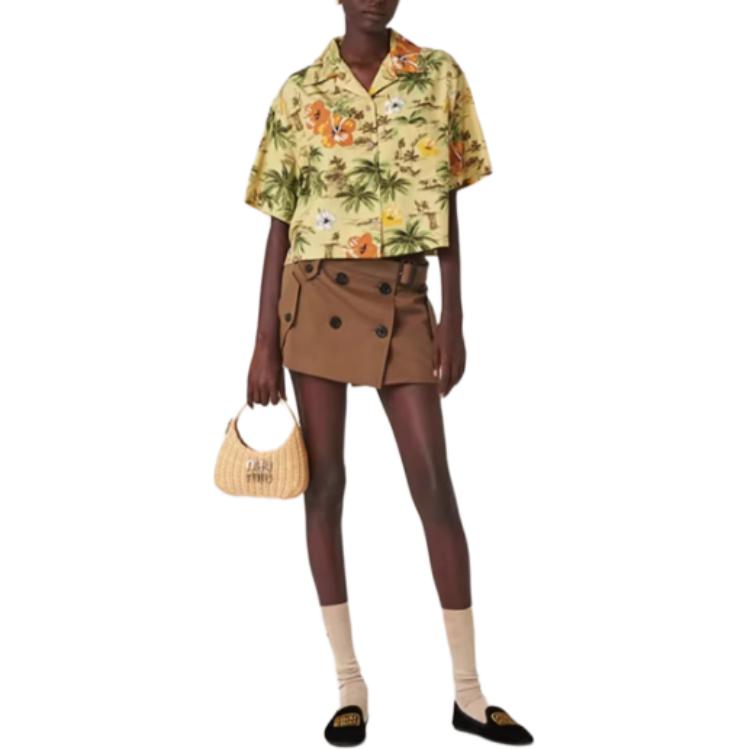 (Women) MIU MIU SS24  Double-Breasted Mini Skirt in Cork Beige. MG2124-108N-F0594-S-OOO 圖 3