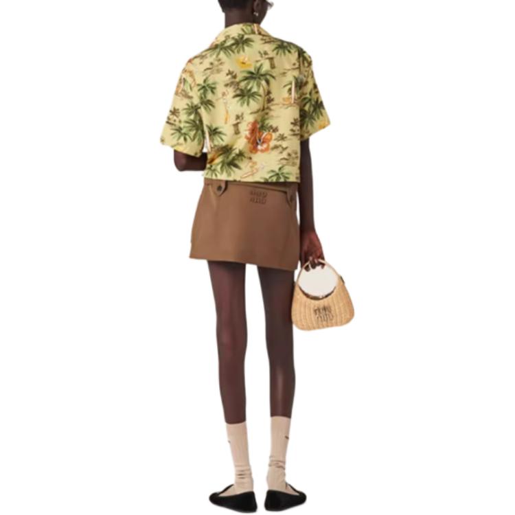 (Women) MIU MIU SS24  Double-Breasted Mini Skirt in Cork Beige. MG2124-108N-F0594-S-OOO 圖 4