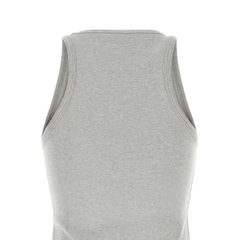 Cheap (W) MIU MIU SS24 灰色字母提花无袖针织衫 MJT678-15NL-F0031-SOOO