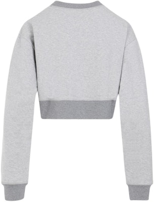 (W) MIU MIU SS24 灰色标志印花短款长袖圆领卫衣 MJL779-14EJ-F0031-S-OOO Lookbook (W) MIU MIU SS24 灰色标志印花短款长袖圆领卫衣 MJL779-14EJ-F0031-S-OOO