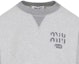 Shop (W) MIU MIU SS24 灰色标志印花短款长袖圆领卫衣 MJL779-14EJ-F0031-S-OOO