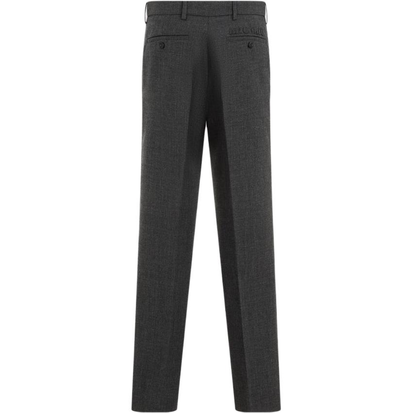 Lookbook (W) MIU MIU SS24 Celana Casual Abu-abu Potongan Lurus dengan Saku Samping MP1831-11CZ-F0480-S-OOO