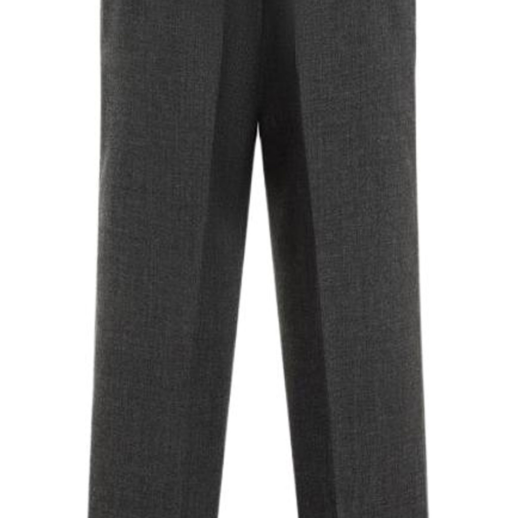 Sizing (W) MIU MIU SS24 Celana Casual Abu-abu Potongan Lurus dengan Saku Samping MP1831-11CZ-F0480-S-OOO