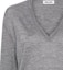 Sizing (W) MIU MIU SS24 灰色V领羊毛针织衫带logo刺绣 MML931-14VT-F0031-S-OOO
