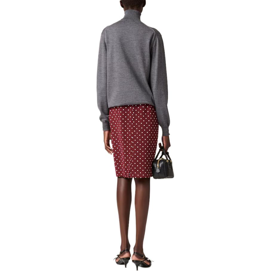 Shop (W) MIU MIU SS24 高领Logo针织毛衣 石灰色. MMR423-13K2-F0480-S-232