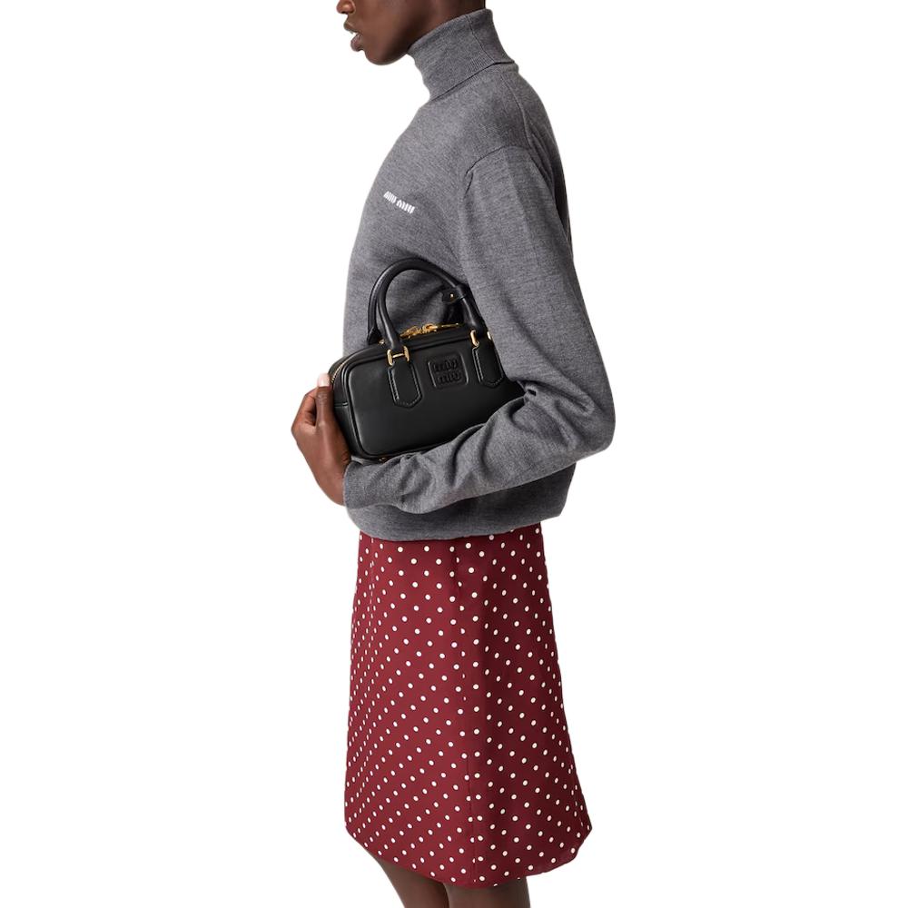 Purchase (W) MIU MIU SS24 高领Logo针织毛衣 石灰色. MMR423-13K2-F0480-S-232