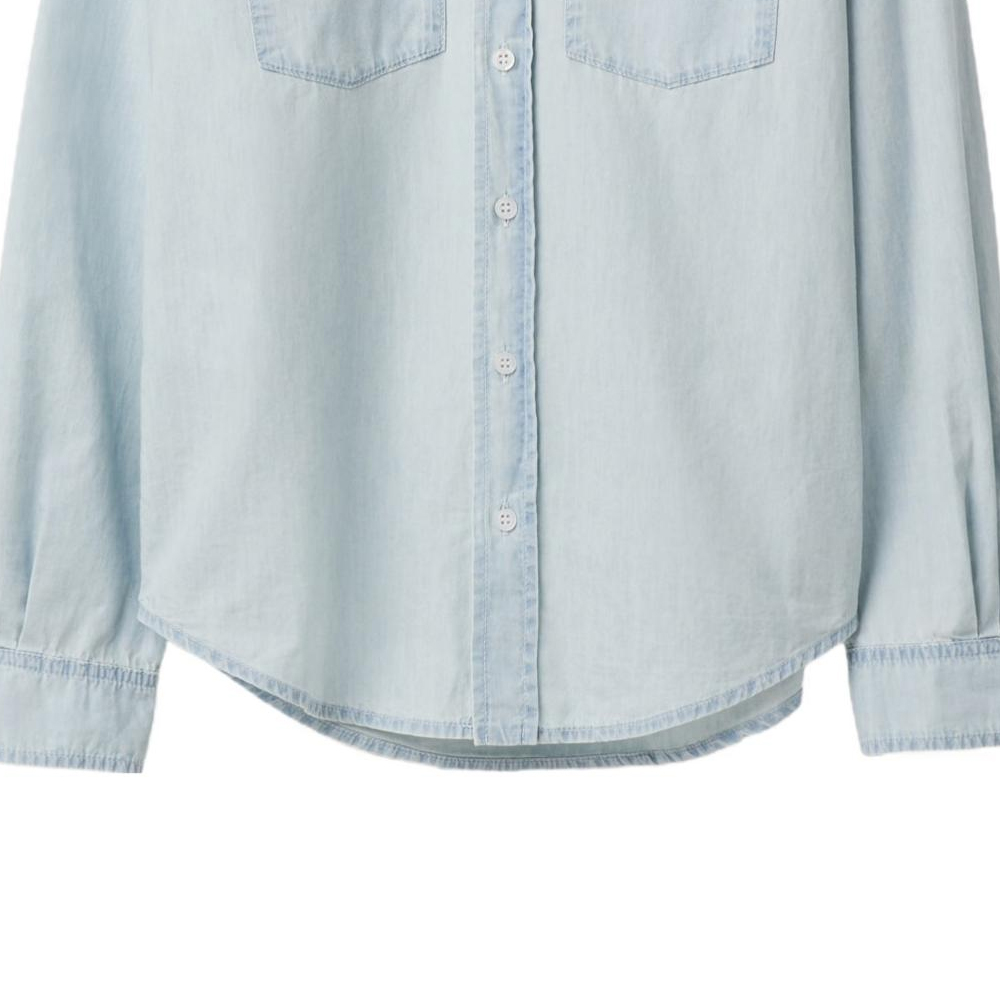 Sizing (W) MIU MIU 春夏24 标志长袖衬衫 浅蓝色 GWC115-14UT-F0076-S-OOO