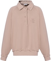 (Women) MIU MIU SS24 Long-Sleeve Sweatshirt with Logo Embroidery. MJL914-137J-F0627-S-231 (Women) MIU MIU SS24 Long-Sleeve Sweatshirt with Logo Embroidery. MJL914-137J-F0627-S-231