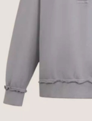 (W) MIU MIU SS24 Sweatshirt Lengan Panjang dengan Bordir Logo. MJL914-137J-F0627-S-231 4