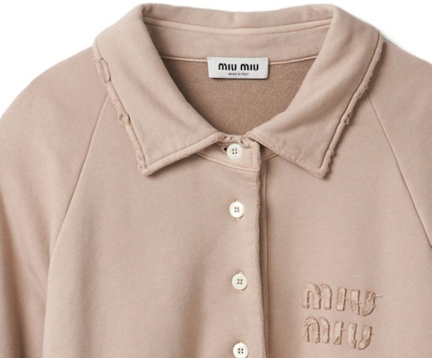 (W) MIU MIU SS24 Sweatshirt Lengan Panjang dengan Bordir Logo. MJL914-137J-F0627-S-231 Purchase (W) MIU MIU SS24 Sweatshirt Lengan Panjang dengan Bordir Logo. MJL914-137J-F0627-S-231