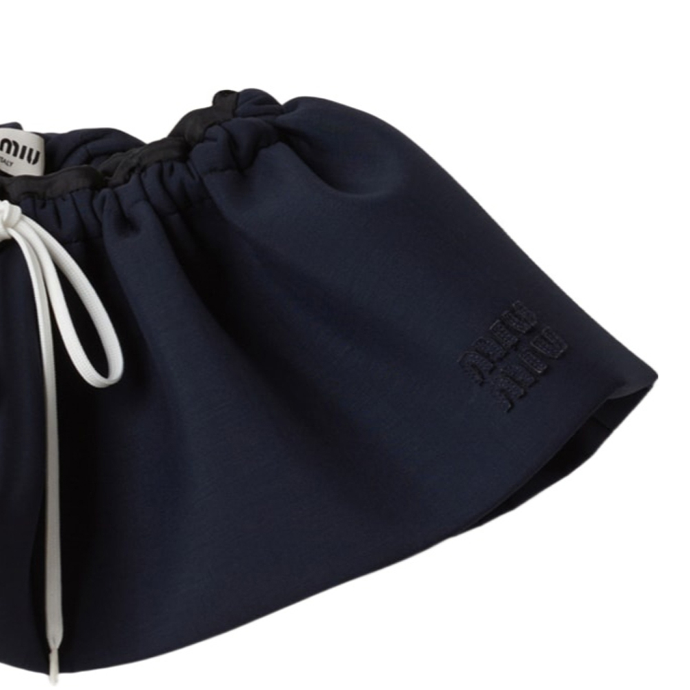 Purchase (W) MIU MIU SS24 海軍藍彈性腰迷你裙休閒穿搭 MG2200-14Z0-F0124-S-OOO