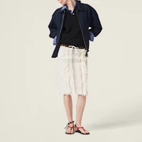 Lookbook (W) MIU MIU SS24 深藍色拉鍊長袖尖領外套 ML1041-12I1-F0124-S-OOO