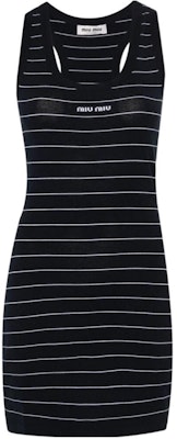 (W) MIU MIU SS24 海军蓝条纹高腰无袖迷你连衣裙 MMA857-14HJ--F022XS-OOO Buy (W) MIU MIU SS24 海军蓝条纹高腰无袖迷你连衣裙 MMA857-14HJ--F022XS-OOO