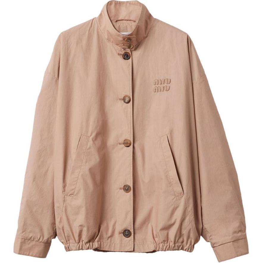 (Women) MIU MIU SS24  Pink Single-Breasted Jacket with Logo Embroidery. ML1046-15ML-F0770-S-OOO 圖 2