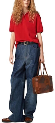 (W) MIU MIU SS24 Baju Polo Lengan Pendek Merah Bersulam Logo. MJN535-14RW-F0011-S-OOO Shop (W) MIU MIU SS24 Baju Polo Lengan Pendek Merah Bersulam Logo. MJN535-14RW-F0011-S-OOO